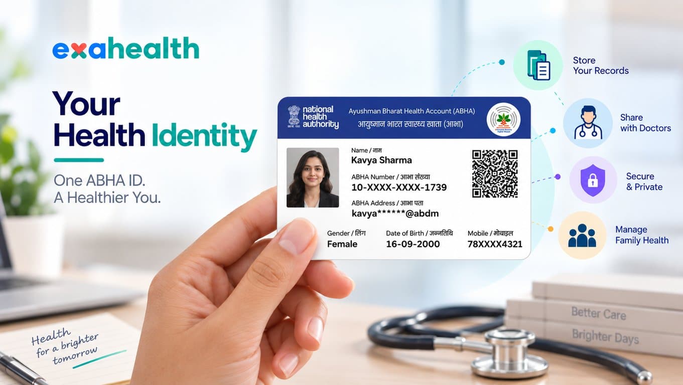 Person holding an ABHA card highlighting its benefits