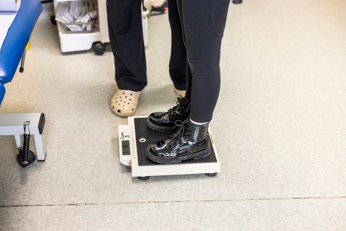 weight checkup in the hospital setting