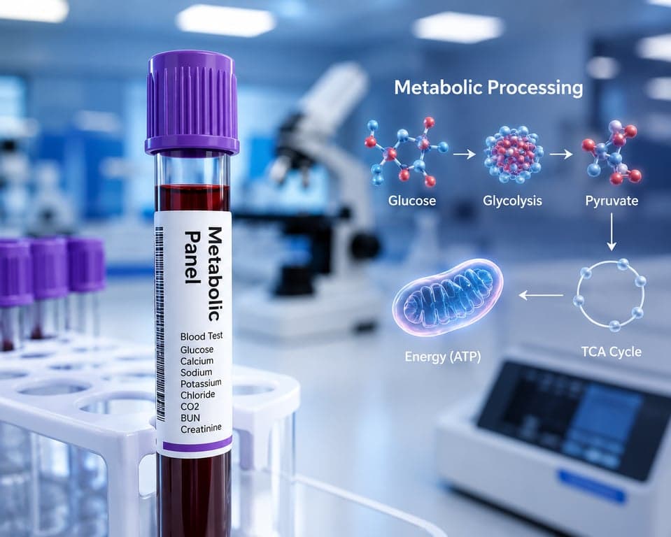 A laboratory blood sample used for a Methylmalonic Acid (MMA) test to check for early signs of Vitamin B12 deficiency